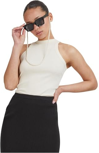 Urban Classics Damen Top Ladies Racer Back Rib Top, Geripptes Frauen Top mit Racerback, Baumwolle, erhältlich, Größen XS-5XL