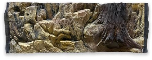 ZooPaul Aquarium Rückwand 3D 100x40cm 100x50cm 100x60cm Terrarium Hintergrund Fels Stein Wurzel Struktur Amazonas NEU