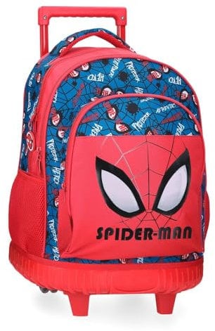 Marvel Spiderman Authentic Mochila Compact 2 Ruedas Rojo 32x43x21 cms Poliéster 30,24L
