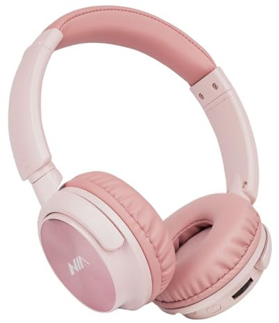 XuanGui On Ear Headphones, Hi-Fi Stereo Sound Wireless Bluetooth Headphones with Mic, 12H Playtime, Bluetooth 5.3, Light-weight and Comfortable Design for Travel Smartphone MP3 (Pink)