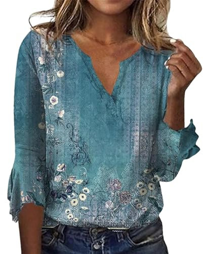 Tagesangebote Sale My Orders Barbara Mode Damen Kleider Bluse mit Herzen musselin Bluse Damen, Longbluse Damen elegant strandshirt Damen Sommer lang