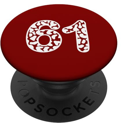61-Jähriger Geburtstagsnummer Sixty First Balloon 61. Bday PopSockets mit austauschbarem PopGrip