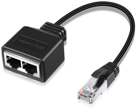 RJ45 Ethernet Splitter,Duplicador RJ45,Adaptador Divisor RJ45,1 a 2 Cable Adaptador,para Cambiar de Red Entre Dos Computadoras,para Ethernet Cat5,Cat5,Cat6,Cat7,no se Utiliza como Separador de Red