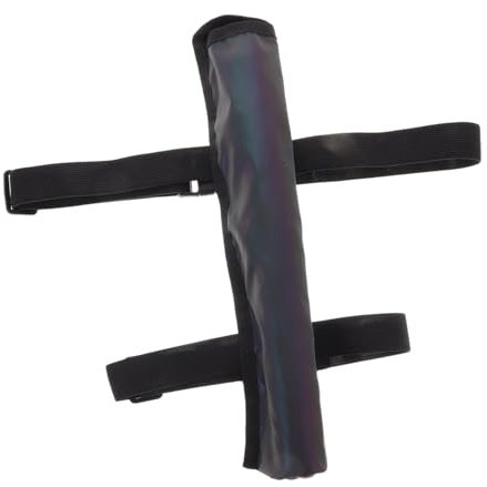 Amosfun Reflective Rave Fan Bag Folding Hand Held Fan Holder Protective Carrying Pouch Tie Strap for Outdoor Festivals and Travel