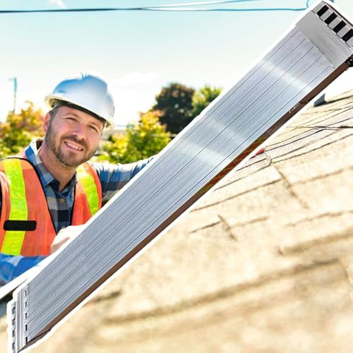 Elitix Work Platform Dajustable Platform Scaffolding 2 Inch Thick, Aluminium Walk Boards for Scafolding Workbench, 30cm Wide Construction Work Plank Heavy Duty(200cm(6.5ft))