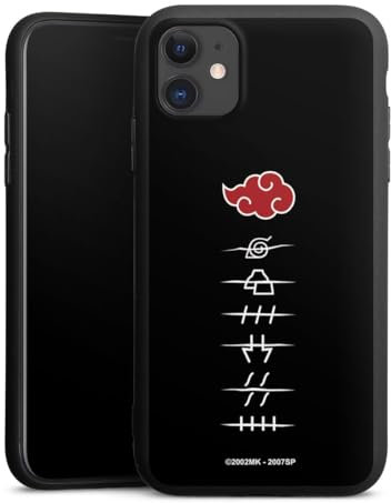 Premium Silikon Hülle kompatibel mit Apple iPhone 11 Handyhülle schwarz Case Akatsuki Offizielles Lizenzprodukt Naruto Shippuden