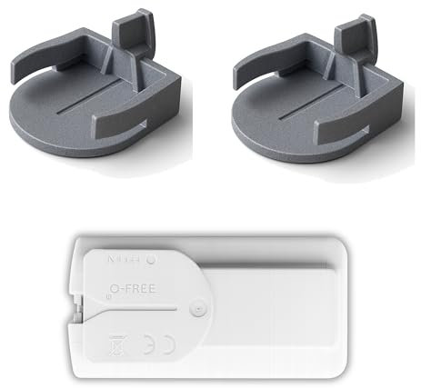 2X Support Badge telepeage puor Q-Free N11144 Pare Brise, Voiture ou Moto, avec Adhésif, Compatible avec Q Free - Gris