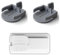 2X Support Badge telepeage puor Q-Free N11144 Pare Brise, Voiture ou Moto, avec Adhésif, Compatible avec Q Free - Gris