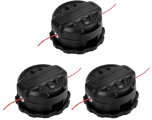 Gotrain DWO1DT995 Tête de débroussailleuse de rechange compatible avec Dewalt DCST920 DCST922 DCST970 DCST990 DCST925 avec fil de bobine de 0,2 cm et 6,1 m (3 têtes de débroussailleuse)