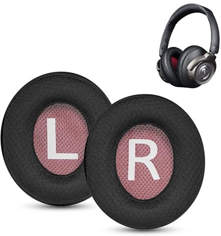 Real Blue NC(2020) Kopfhörer Ersatz Ohrpolster Kompatibel mit Teufel Real Blue NC(2020)/Teufel Real Blue(2020)/Teufel Real Pure (2020) Stereo Kopfhörer (Textilgewebe&Memory-Schaum Ersatzpolster)