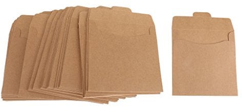 50pcs CD DVD CDR Kraft Sleeves Envelope Packaging Disc Paper Bags