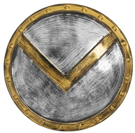 W WIDMANN MILANO Party Fashion - Spartan Schild mit Griffen, 60 cm, Accessoire für Wikinger-, Ritter-, Römerkostüme