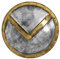 W WIDMANN MILANO Party Fashion - Spartan Schild mit Griffen, 60 cm, Accessoire für Wikinger-, Ritter-, Römerkostüme
