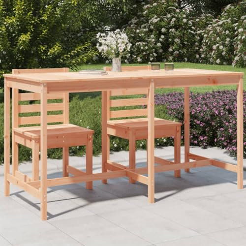 LVHUIDEH Gartentisch 203,5x90x110 cm Massivholz Douglasie