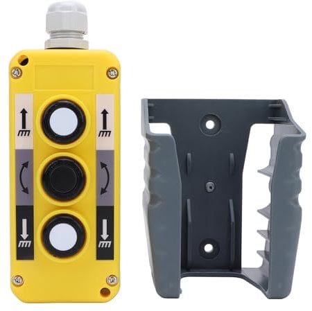 SIXRUN Interrupteur à Bouton-Poussoir de Grue, Matériau ABS Universel pour Le Treuil à Benne Basculante vers Le Haut du Palan avec Une Conception à L'épreuve de l'eau, AC250V 5A,