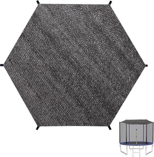 DeTmrcy Sonnensegel Trampolin Abdeckung -UV-beständiger Sonnenschutz für Kinder Trampoline Ø 183 244 305 366 427 488cm Trampolin Sonnenschutznetz - Outdoor Garten Trampolin Zubehör,305cm,6 Bar