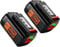 ZahoTse Lot de 2 batteries de rechange pour Black & Decker 40 V, pour outils électriques LBXR36, LBX2040, LHT2436, LST136, LST540, BLA2040-30, batterie Li-ion 1,5 Ah (2000 mAh, lot de 2)