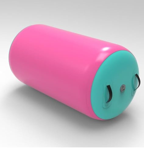 Diealles Shine Air Roll Hinchable, 100x60cm Air Roll Gimnasia, Rollo Inflable con Bomba Eléctrica y Bolsa de Transporte, Air Roll Air Barrel Gymnastik para Entrenamiento Fitness Yoga Fitness