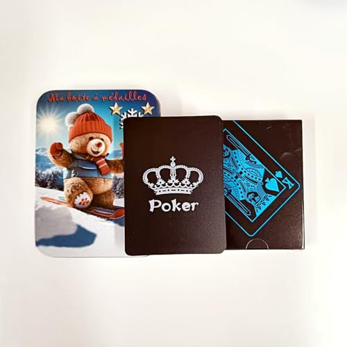 Leimonri Cool Playing Cards, Waterproof Deck of Cards with Gift Box, Magic Poker Cards, Perfect for Party and Game (Classic Edition) Fade-Resistant Poker Cards (BLACK)