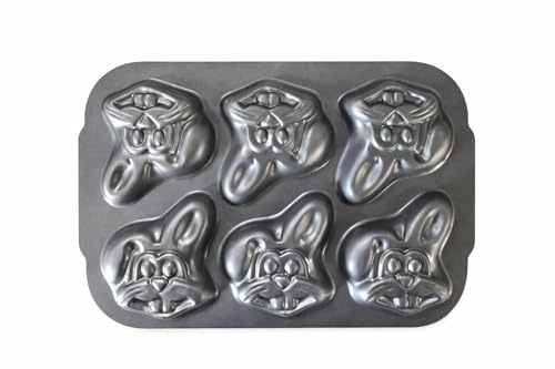 NEUSTANLO Backform Hase 6-Fach | Hasenform zum Backen | Oster Backform für Kuchen Muffins Desserts und Snacks | Mehrfachform für süße und herzhafte Kreationen