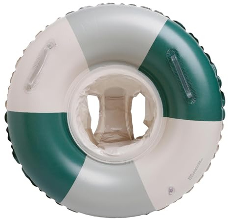 Generisch Tubos de piscina para niños – Flotador con diseño vintage y asiento | flotador hinchable de 1 a 5 años, resistente salvavidas de PVC para piscina, lago y mar, diseño retro, ayuda de