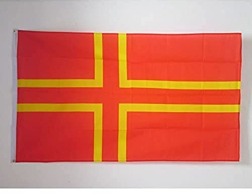 AZ FLAG - Flagge Normandie Kreuz Heiligen Olaf - 150x90 cm - Normandie Fahne 100% Polyester mit Messing-Ösen - 110g
