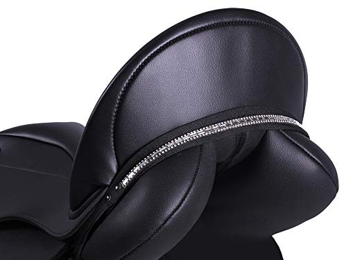 QHP Sattel Jewel Sattelschmuck mit Strass - Pimp Ihre Sattel (Warmblut, Britney Silber)