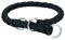 TRIXIE Cavo Zug-Stopp Halsband Größe M–L: Halsumfang 43–51 cm/ø 18 mm in schwarz - Hundehalsband aus Gurtband für mittelgroße bis große Hunde, rund geflochten, 143901
