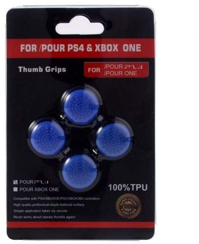 PS4 Controller Thumbsticks Grip Cap Erhöhung Schutzkappe 4er Set (2Paar) OVP NEU (Blau)
