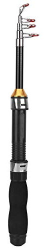 Angelrute Tragbare Kleine Short Sea Pole Mini Sea Fishing Werkzeuge Teleskop Angelrute für Reise Meerwasser Süßwasser Bass Forelle Angeln(1m)