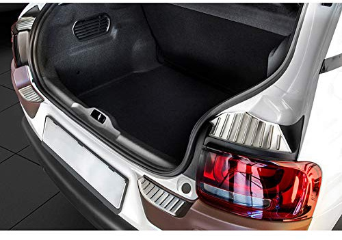Avisa Protezione paraurti Posteriore in Acciaio Inox Compatibile con Citroën C4 Cactus 2014-2018 2-Pezzi 'Ribs'