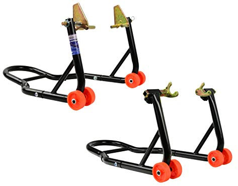 BSD Motorradständer - Vorderrad und Hinterrad Montageständer, Vorder und Hinterradständer - 270 kg Tragfähigkeit
