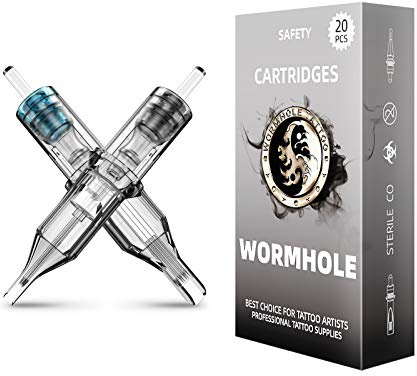 Wormhole Tattoo Cartridge Needles 20pcs Mixed Cartridge Needles 1203RL 1205RL 1205RM 1207RM Tattoo Cartridges Disposable Tattoo Needle Cartridge Tattoo Needles Cartridge Needles for Tattoo Artist