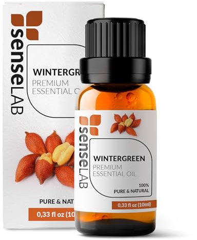 SenseLAB Aceite Esencial de Gaulteria - Aceite de Gaulteria Natural 100% Puro de Grado Terapéutico para Difusor de Aromaterapia y Humidificador - Aceite para el Cuidado del Cabello y la Piel (10 ml)