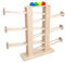 Hess Holzspielzeug 31129 - Kugelbahn aus Holz, zerlegbar, mit 4 Kugeln, handgefertigt, für Kleinkinder ab 18 Monaten, ca. 57,5 cm hoch, für fröhlichen Spielspaß
