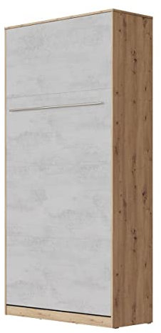 SMARTBett Schrankbett Standard 90x200 120x200 140x200 160x200 Bettschrank Wandbett Wildeiche/Beton 90 Vertikal