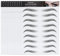 Molain 12 Blatt 4D Haarähnliches Wasserdicht Augenbrauen Tattoos Aufkleber Augenbrauen Transfers Aufkleber Grooming Shaping Augenbrauen Aufkleber für Frauen und Mädchen (Schwarz Einfacher Stil)