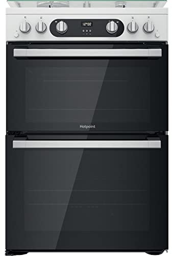 Hotpoint Amelia 60cm Double Oven Gas Cooker with Lid - White