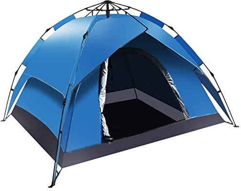 Pop-Up Kuppelzelte Für 3-4 Personen,Automatisches Instant Camping Zelte Tragbares Wasserdichtes Familie Iglu-Zelt,Ultraleichtes Strandzelt - Mit Tragetasche Blue,3-4 people