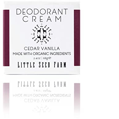 Little Seed Farm All Natural Deodorant Cream - Cedar Vanilla - Aluminum Free Deodorant for Women or Men, Net Wt. 2.4oz | 68g