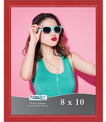 Icona Bay - Cadre photo Rouge 20x25 cm - Cadre photo en bois massif de style scandinave - Collection Pizzazz