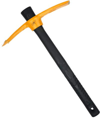 Xforst Piccone da Scavo - Martellina con Manico in Fibra di Vetro Resistente. Piccone Compatto per Giardino, Campeggio o Rilevamento Metalli, con Testa in Acciaio Forgiato. Modello X-PF45.