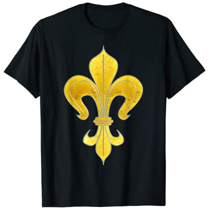 Mittelalterliches Wappen Lilie - Gold Silber T-Shirt T-Shirt