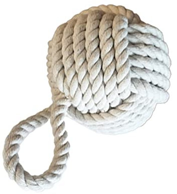 Cremefarbener Faust-Seilknoten-Türstopper Dekorativer, beschter Türstopper mit gedrehtem Knoten aus natürlicher Jute handgefertigt