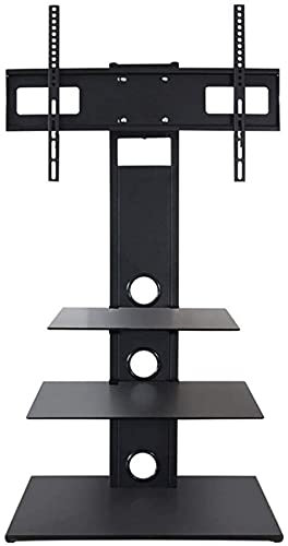 Tv Rack Stand Wall Bracket TV Stand with 2 Shelf Heavy Duty Universal Floor TV Shelf for 30-80 Flat TVs, for Corner Living Room Conference Rooms, Load 45kg TV Rack good