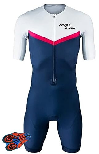 Herren Pro Trisuit Kurzarm Triathlonanzug, Triathlon Anzug Kurzarm Trisuit SpeedSuit Skinsuit Sike Triathlon Tri Suit,Triathlon-Anzug für Herren (FA2,XL)