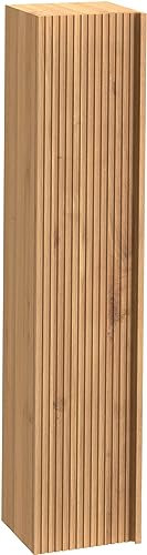 Ben Linea Badezimmer Hochschrank - Vormontiert - Badschrank Badmöbel 36x32x170 cm - 1 Tür L/R Eiche Natur