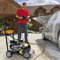 Benzin Hochdruckreiniger 7.5PS 3600RPM Hochdruckpistole Garten Flächenreiniger 170 bar Hochdruck-tragbarer Strahlsprüher Auto & Terrasse Reiniger Flächenreiniger mit 5 Düsen