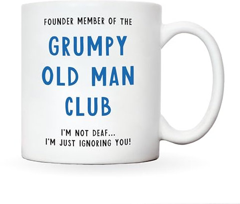 Grumpy old man mug | grumpy old man gift | old man gifts for Christmas Birthday gift fathers day gift | grandpa gift for dad gift for him (Grumpy old man - ignoring you)