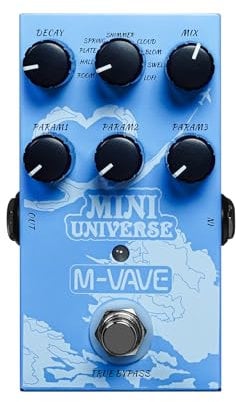 M-VAVE MINI-UNIVERSE Gitarrenpedal - Vielseitiger digitaler Hall-Effekt mit 9 einzigartigen Tönen und einfach zu bedienendem Interface, mehrere Stromversorgungs-Schnittstellen